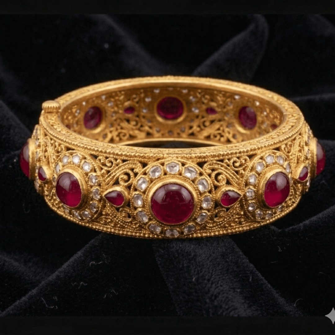 22K Gold Elegant Bangles for Women